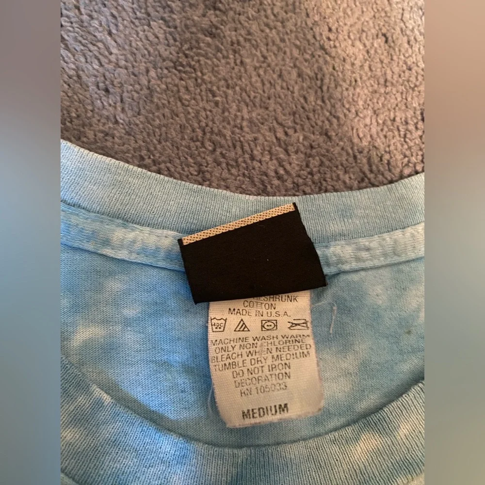 Vintage Tye Dye Liquid Blue Beatles Yellow Submarine T Shirt - Picture 5 of 7